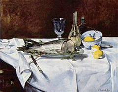 Stilleven met karper van Édouard Manet